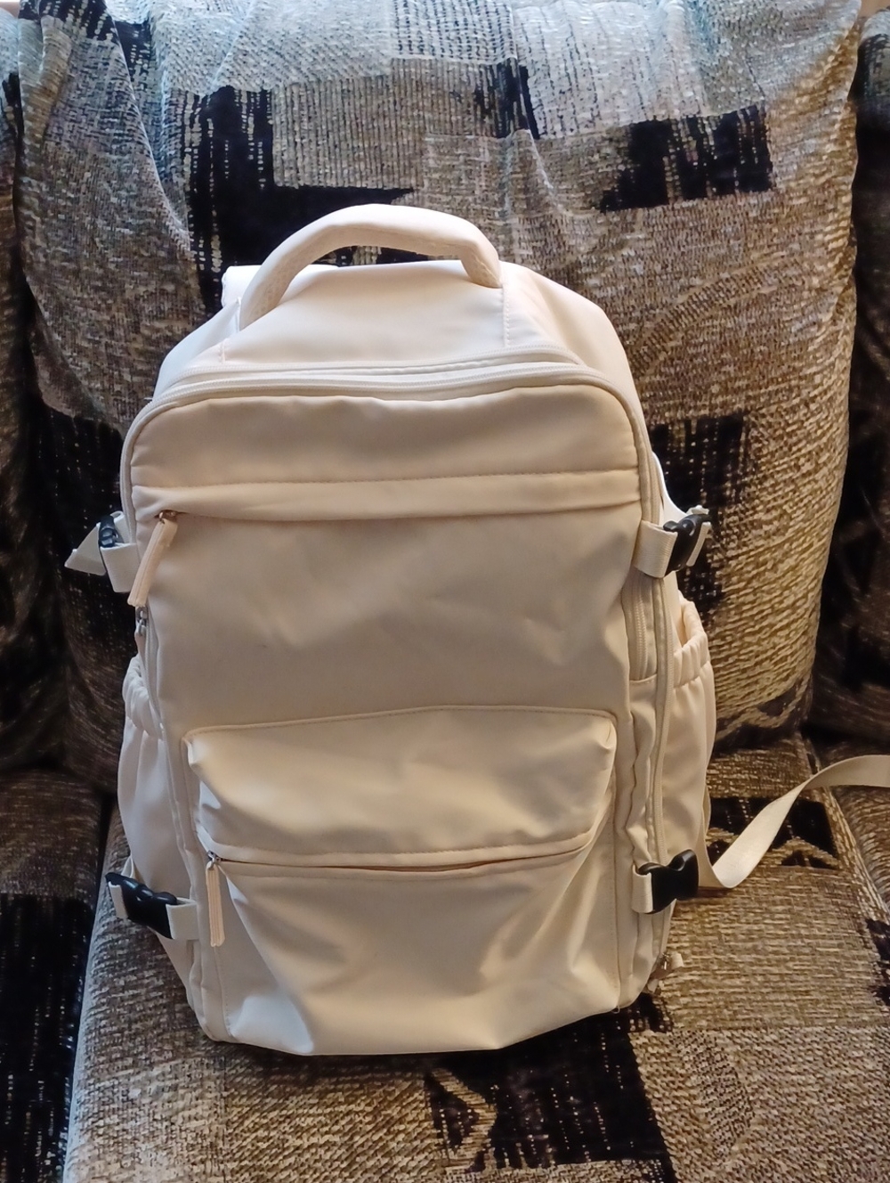 4/$60 Cream Backpack - Minimalist Travel & Work Bag